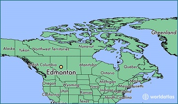 Canada edmonton map