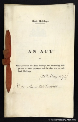 Bank holidays act 1871