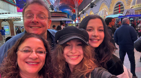 Studentessa MB con la sua famiglia ospitante a Las Vegas